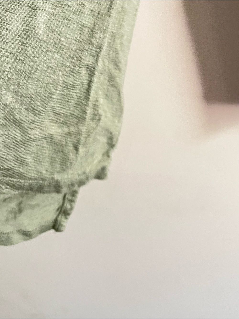 Eileen Fisher Organic Linen Tunic Top Medium Large Green Minimalist Lagenlook - Picture 5 of 8